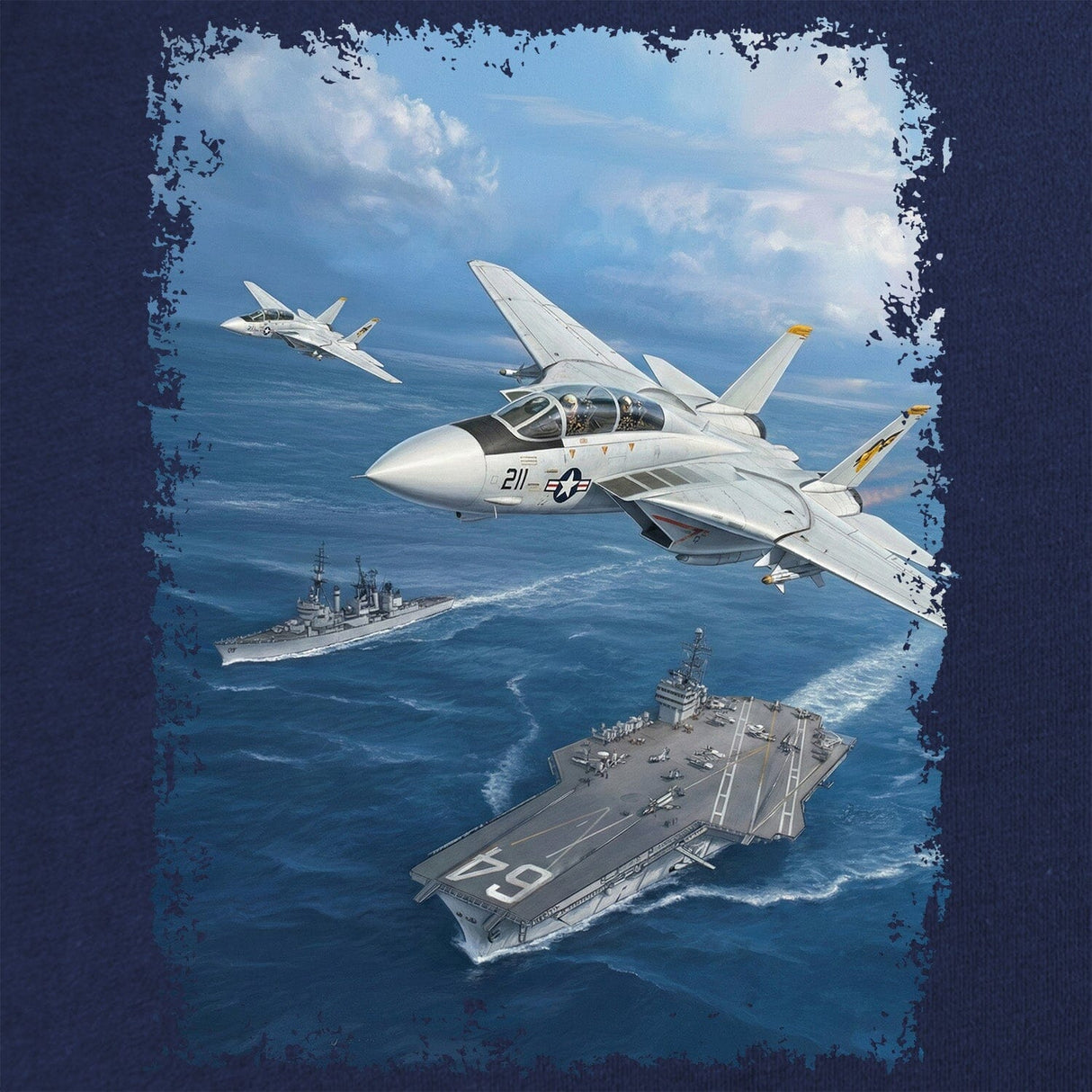 F-14 Carrier Painting T-Shirt Shirts 