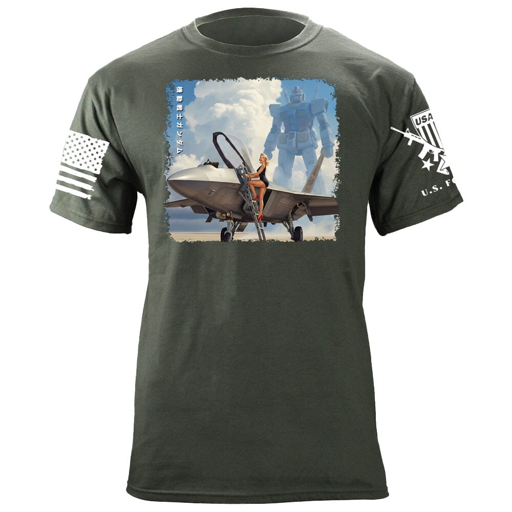 F-22 Gundam T-Shirt Shirts 88030-S-MG