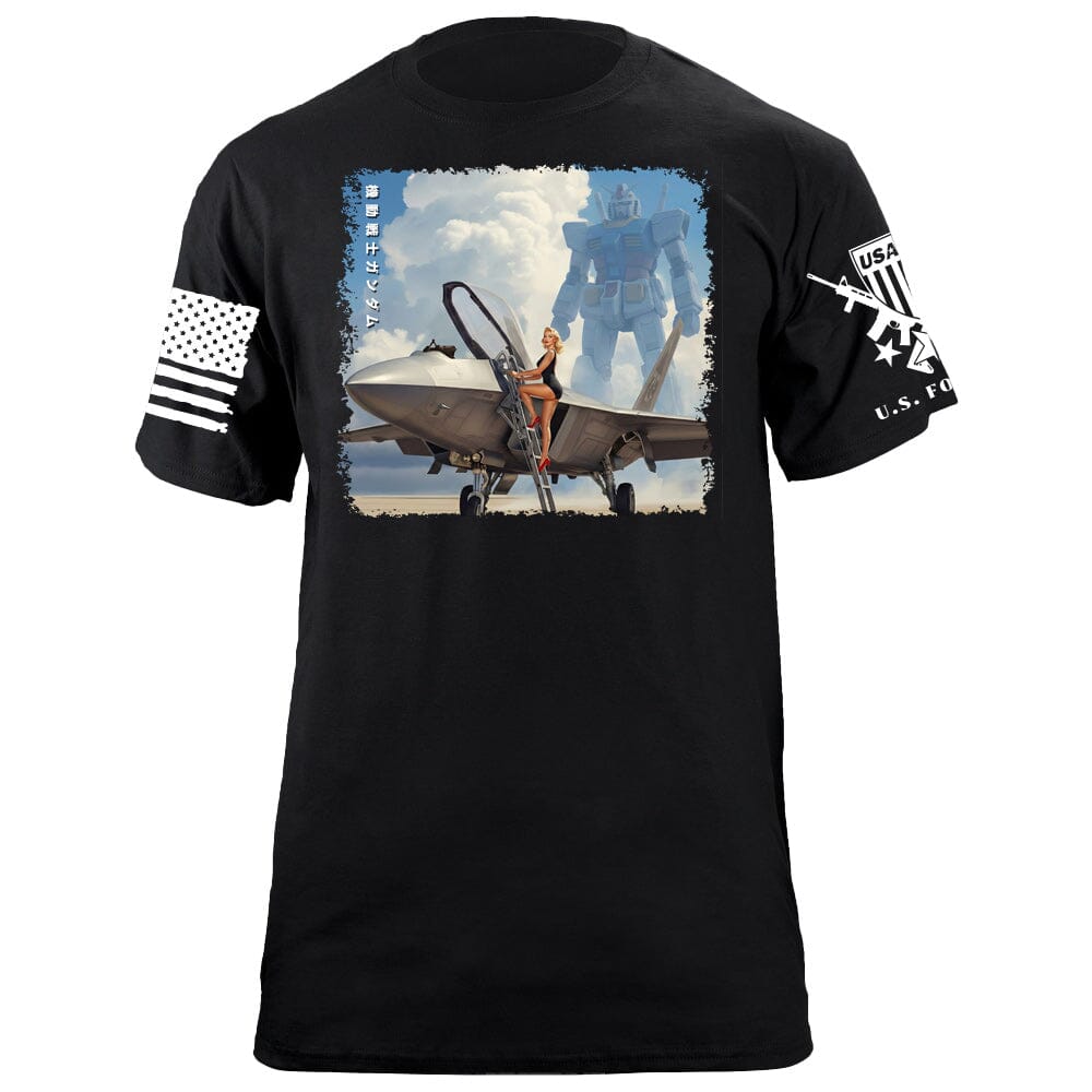 F-22 Gundam T-Shirt Shirts 88030-S-BK