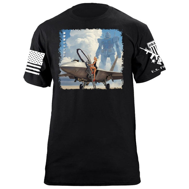 F-22 Gundam T-Shirt Shirts 88030-S-BK