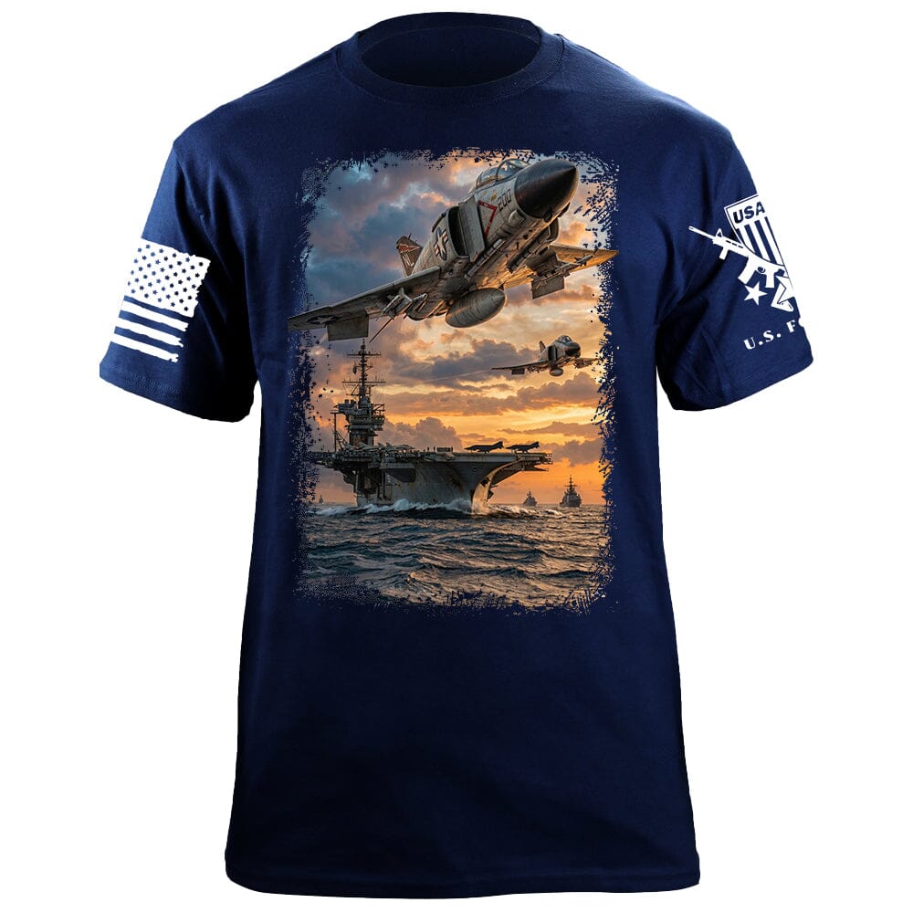 F4 Phantom-Carrier T-Shirt Shirts 88120-S-NAVY