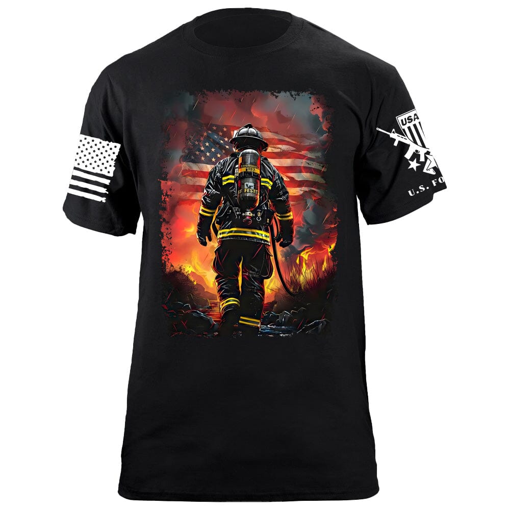American Firefighter T-Shirt Shirts 88180-S-BK