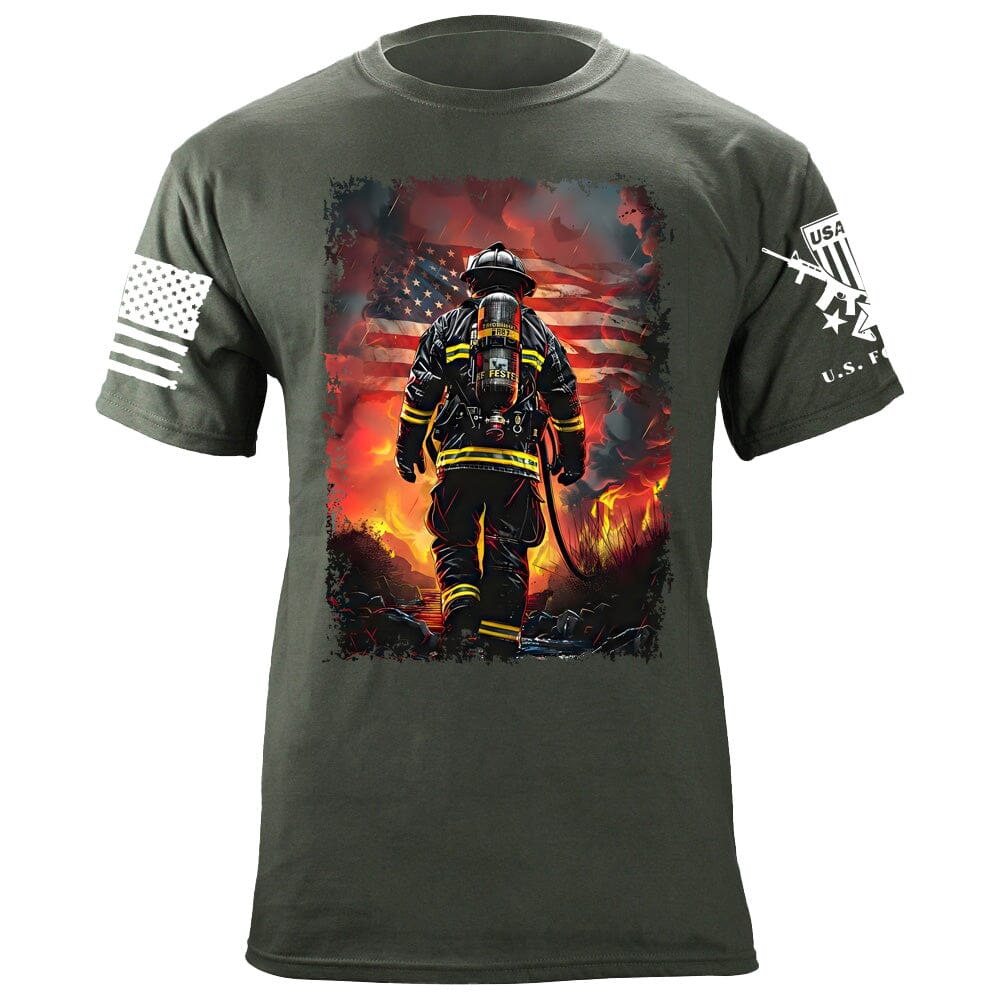 American Firefighter T-Shirt Shirts 88180-S-MG