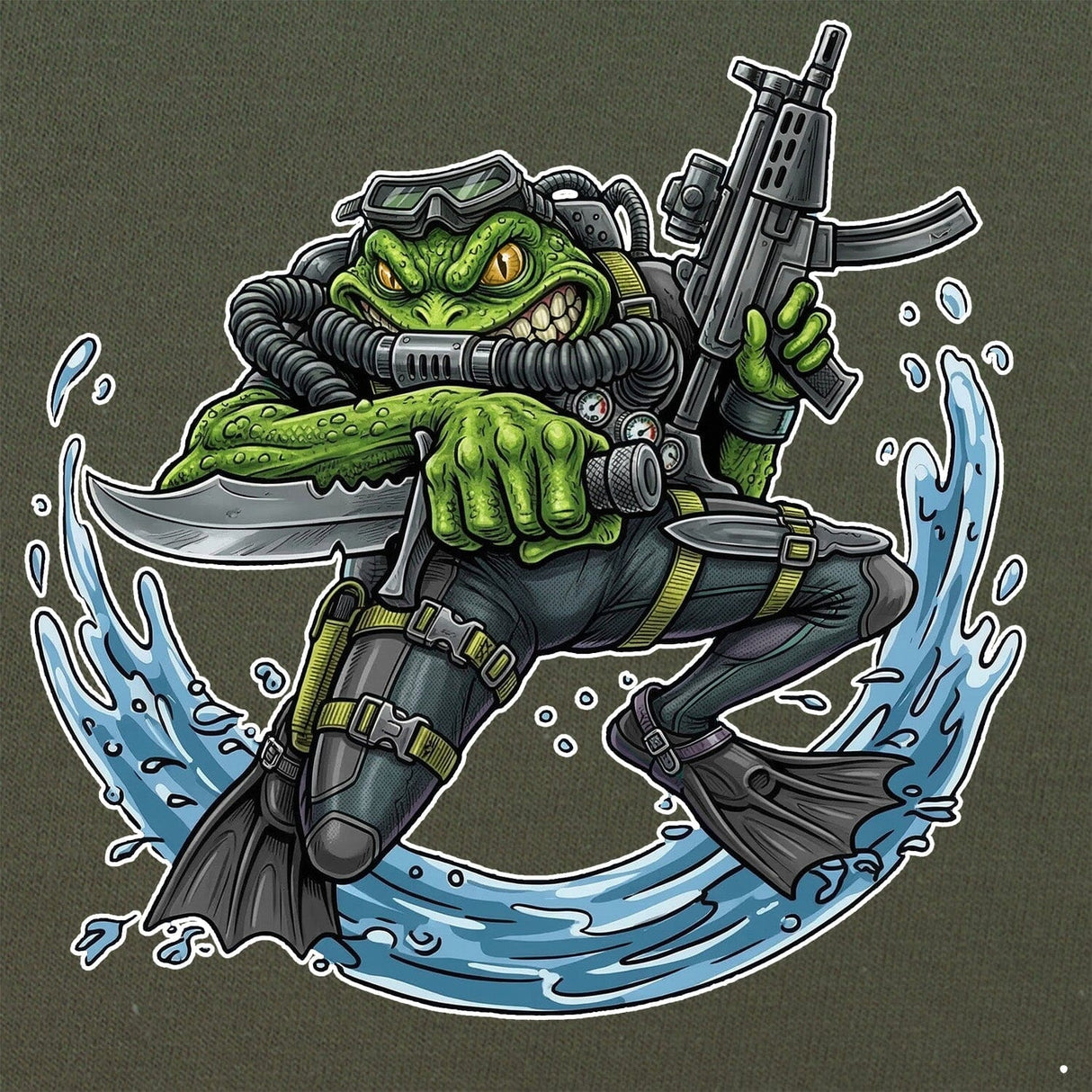 Frogman Cartoon T-Shirt Shirts 