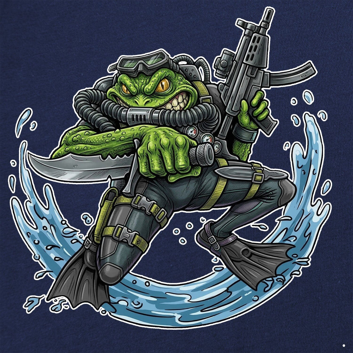 Frogman Cartoon T-Shirt Shirts 