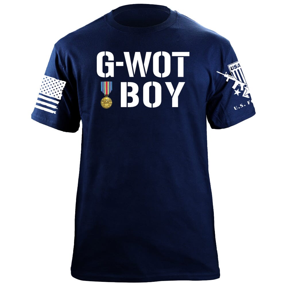GWOT Boy Text T-Shirt Shirts 88183-S-NAVY