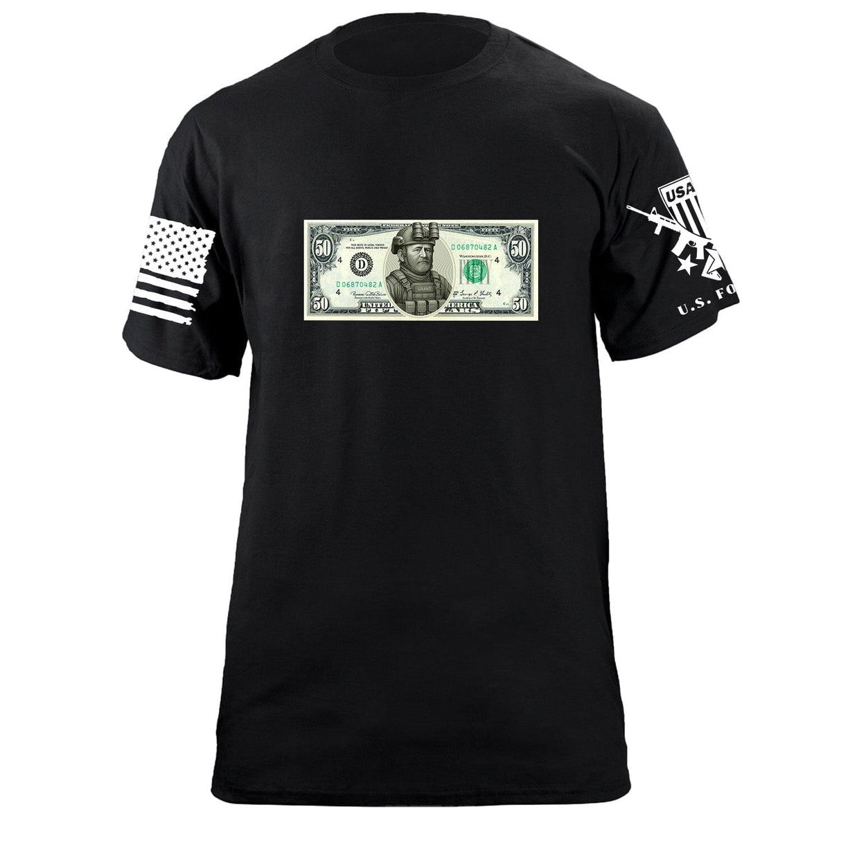 Grant 50 Dollar Bill T-Shirt Shirts 87351-S-BK