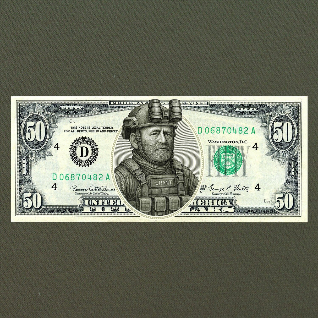 Grant 50 Dollar Bill T-Shirt Shirts 