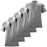 USAMM 5-Pack Blank T-Shirts in  Grey with Flag Sleeve Detail