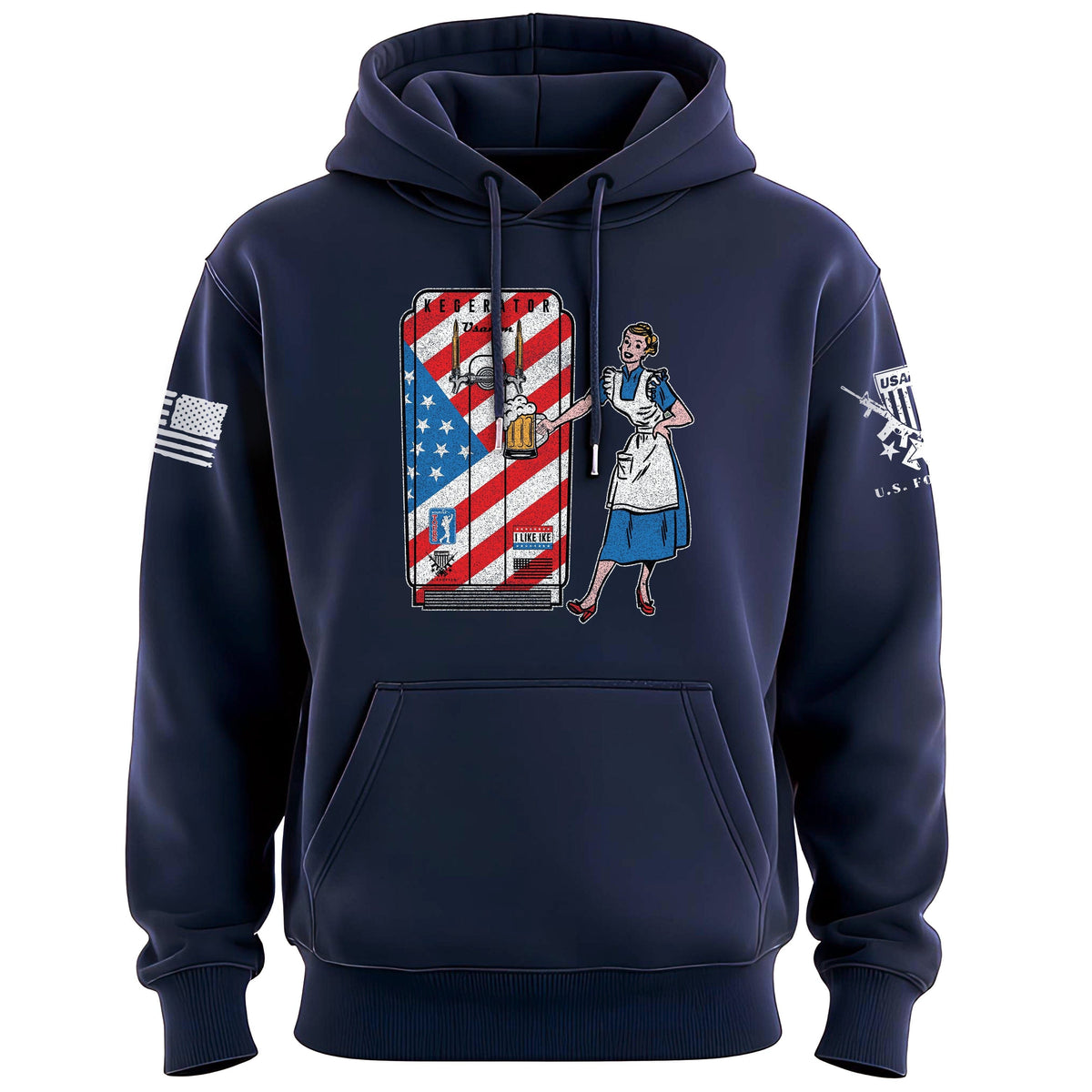 Kegerator Wife Color Hoodie Hoodies 100137-S-NAVY