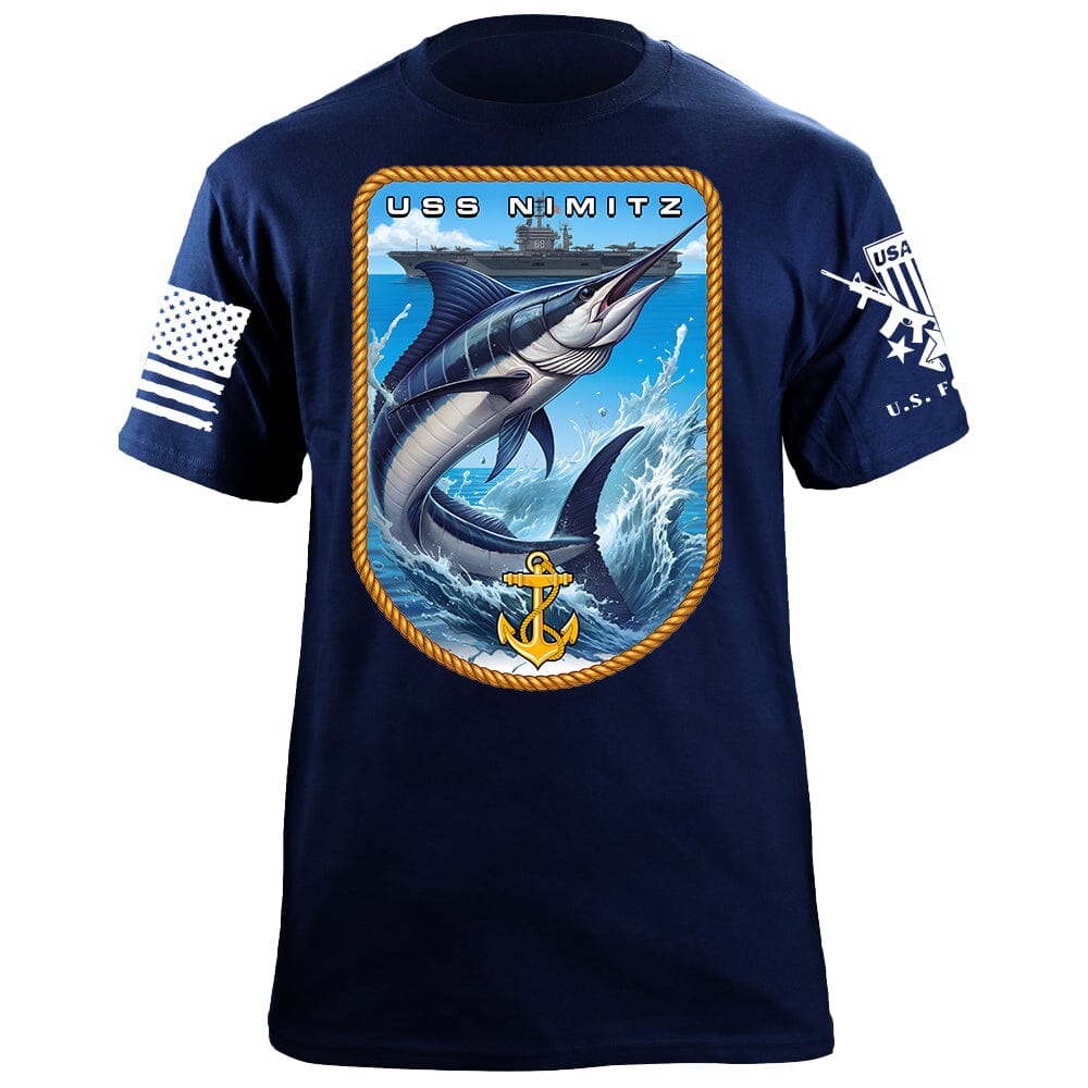 USS Nimitz Marlin T-Shirt Shirts 88101-S-NAVY