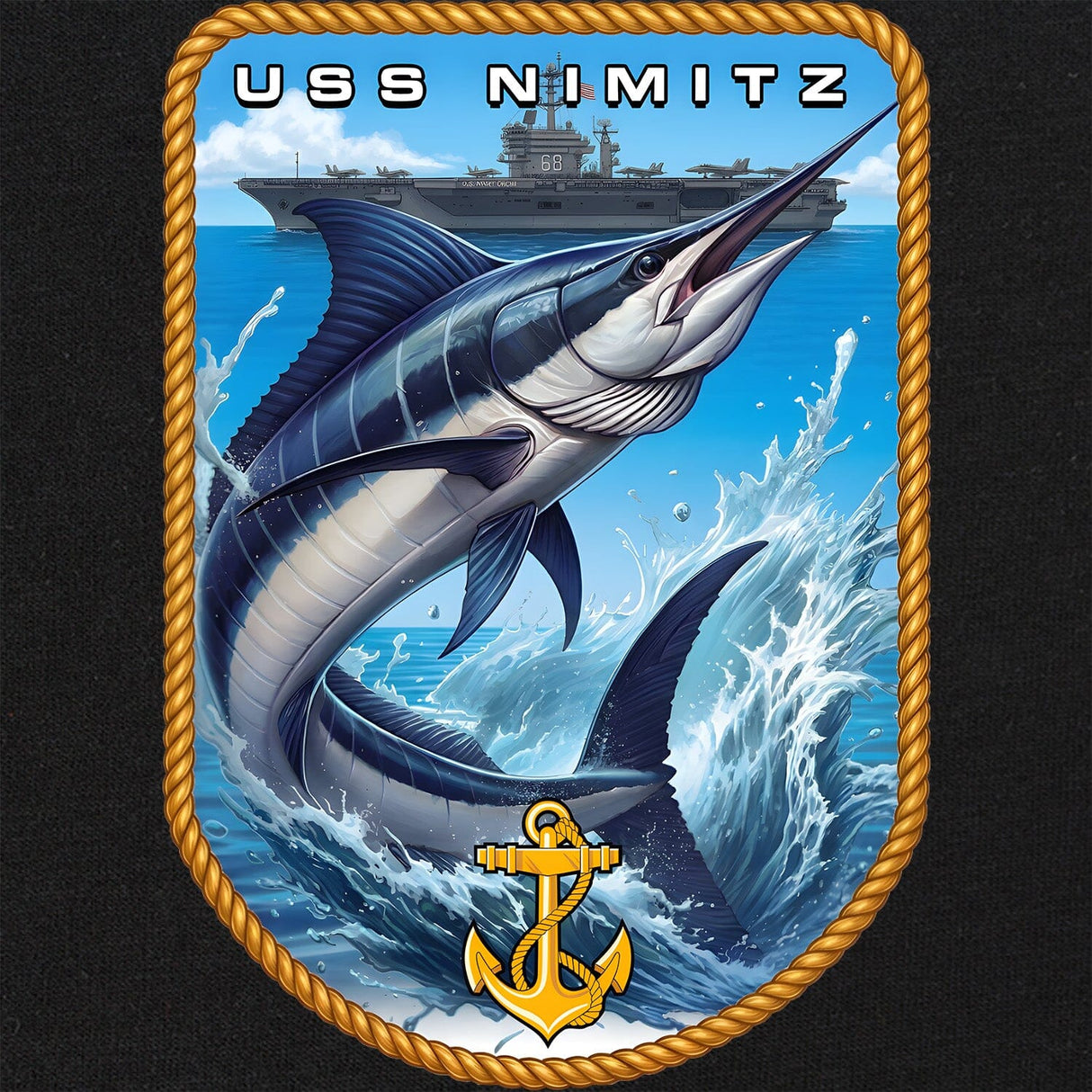 USS Nimitz Marlin T-Shirt Shirts 