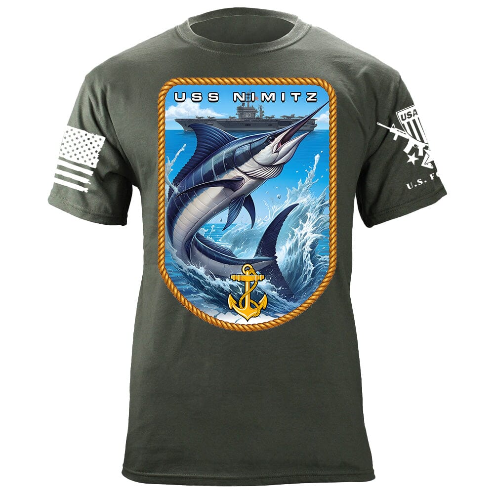 USS Nimitz Marlin T-Shirt Shirts 88101-S-MG