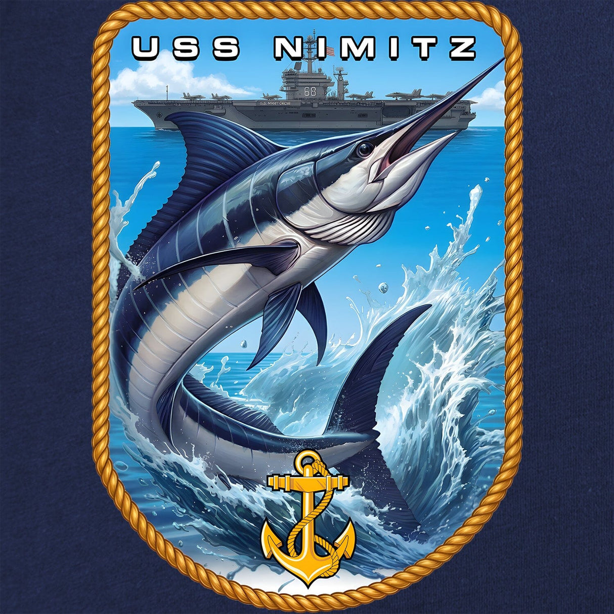 USS Nimitz Marlin T-Shirt Shirts 