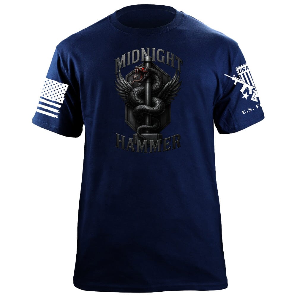 Midnight Hammer Snake - Metal T-Shirt Shirts 86358-S-NAVY