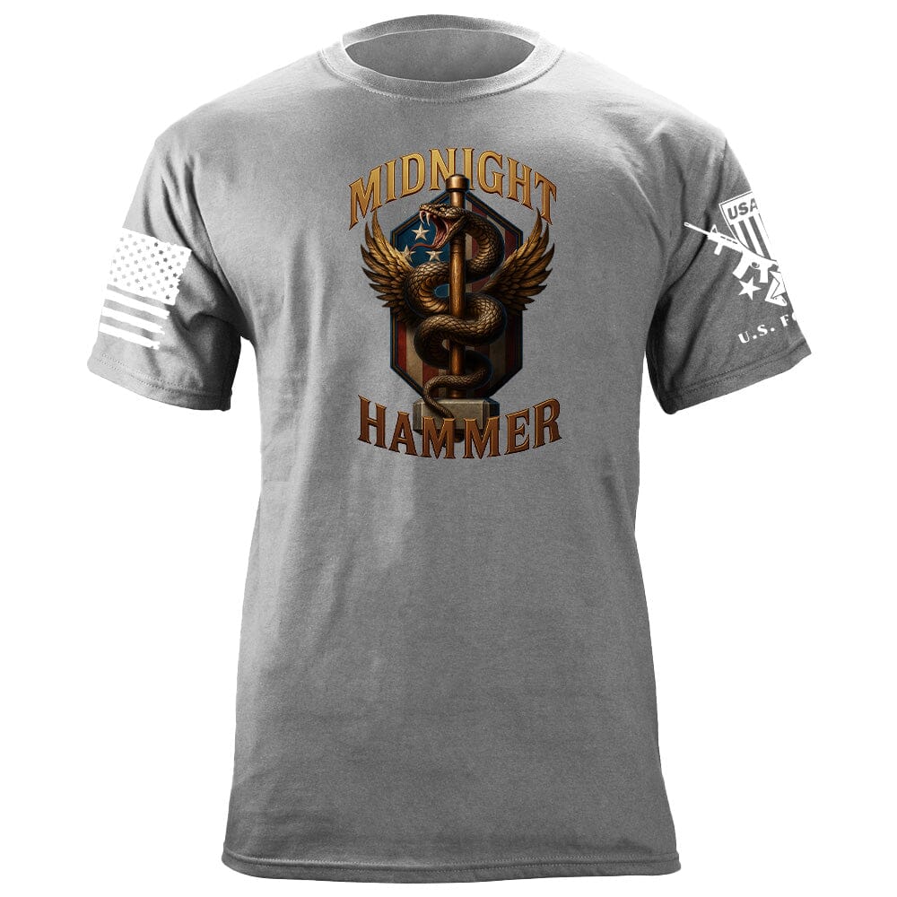 Midnight Hammer Snake - American Flag T-Shirt Shirts 86357-S-HG