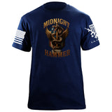 Midnight Hammer Snake - American Flag T-Shirt Shirts 86357-S-NAVY