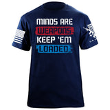 Minds are Weapons T-Shirt Shirts 88041-S-NAVY