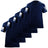 USAMM 5-Pack Blank T-Shirts in Navy Blue with Flag Sleeve Detail
