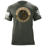 Sloth Operator T-Shirt - Slow is Smooth, Smooth is Fast Shirts 86370-S-MG