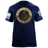 Sloth Operator T-Shirt - Slow is Smooth, Smooth is Fast Shirts 86370-S-NAVY