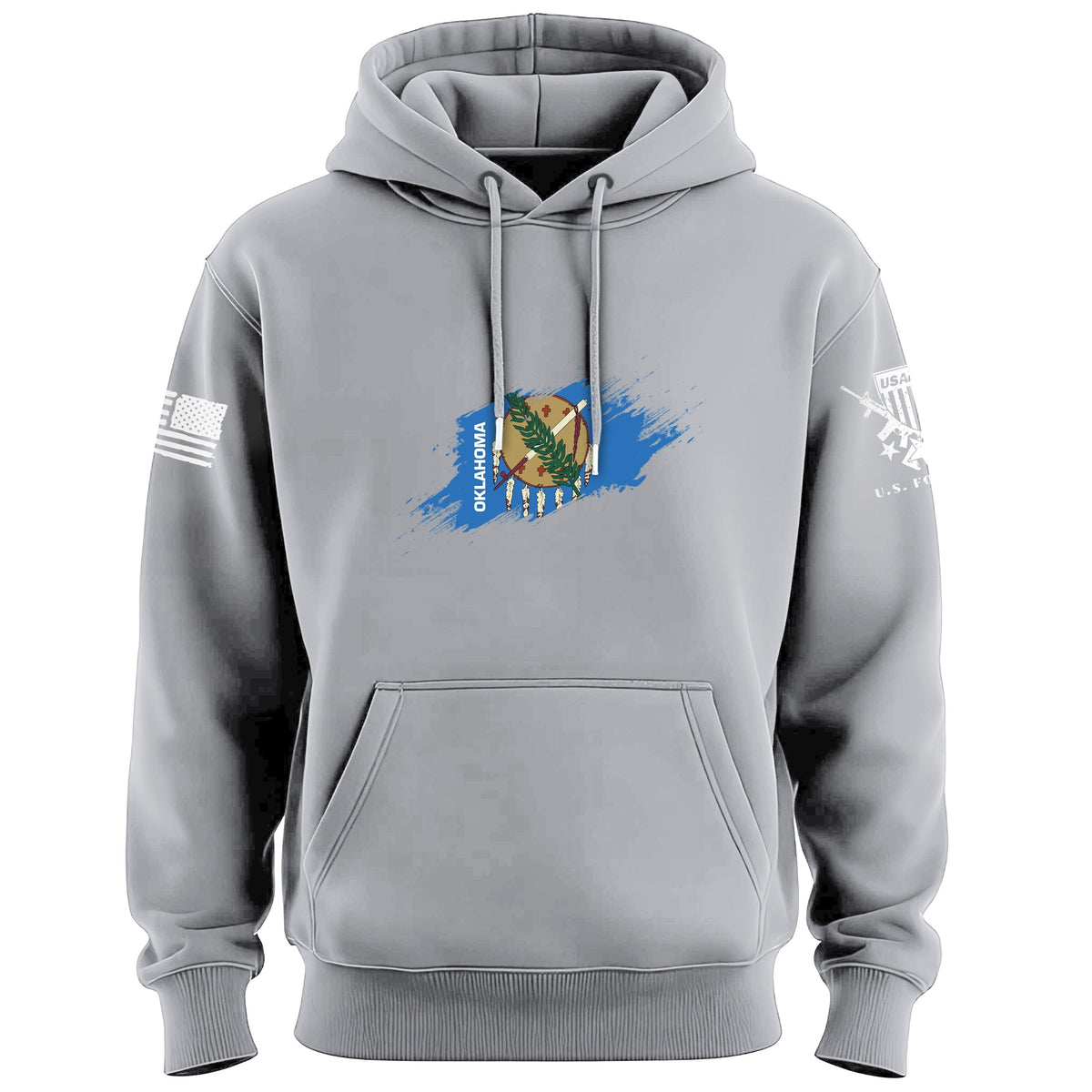 Oklahoma Flag Paint Swatch Hoodie Hoodies 100172-S-HG