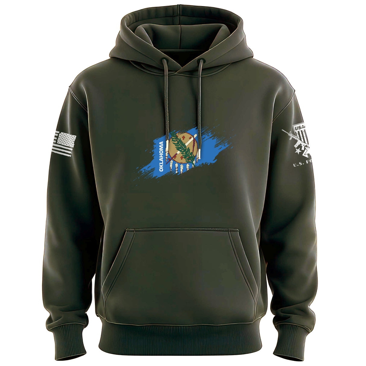 Oklahoma Flag Paint Swatch Hoodie