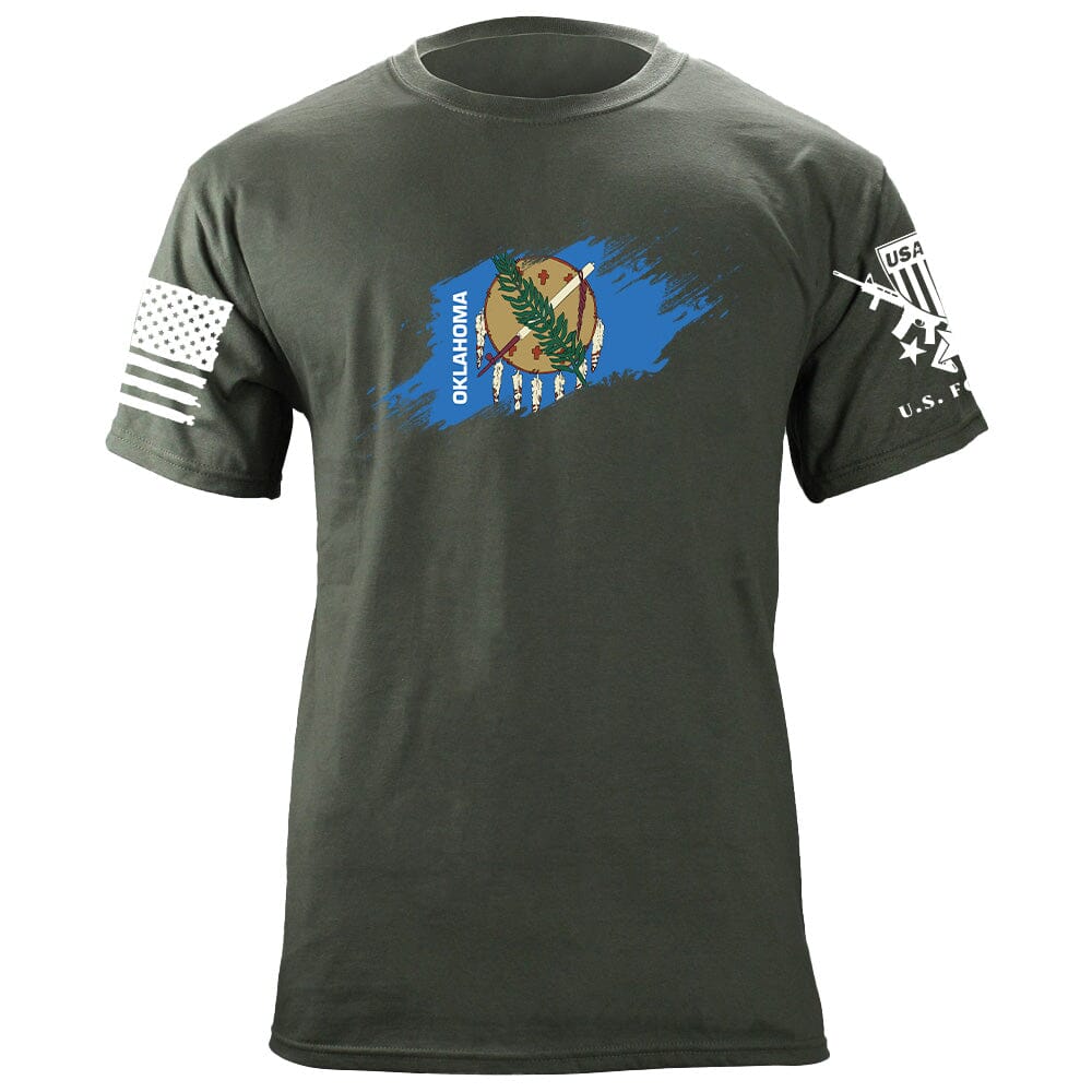 Oklahoma Flag Paint Swatch T-Shirt Shirts 87082-3XL-MG