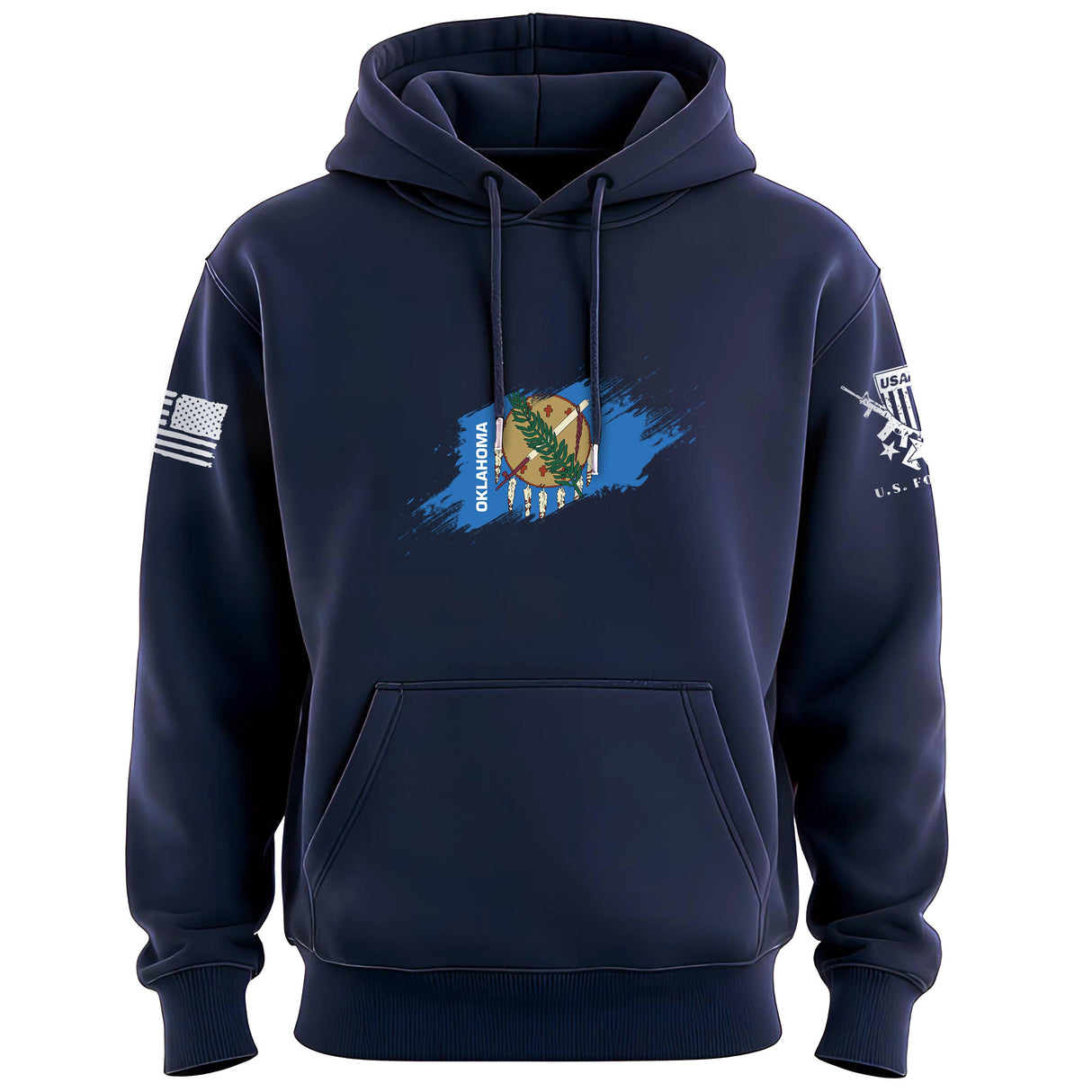 Oklahoma Flag Paint Swatch Hoodie
