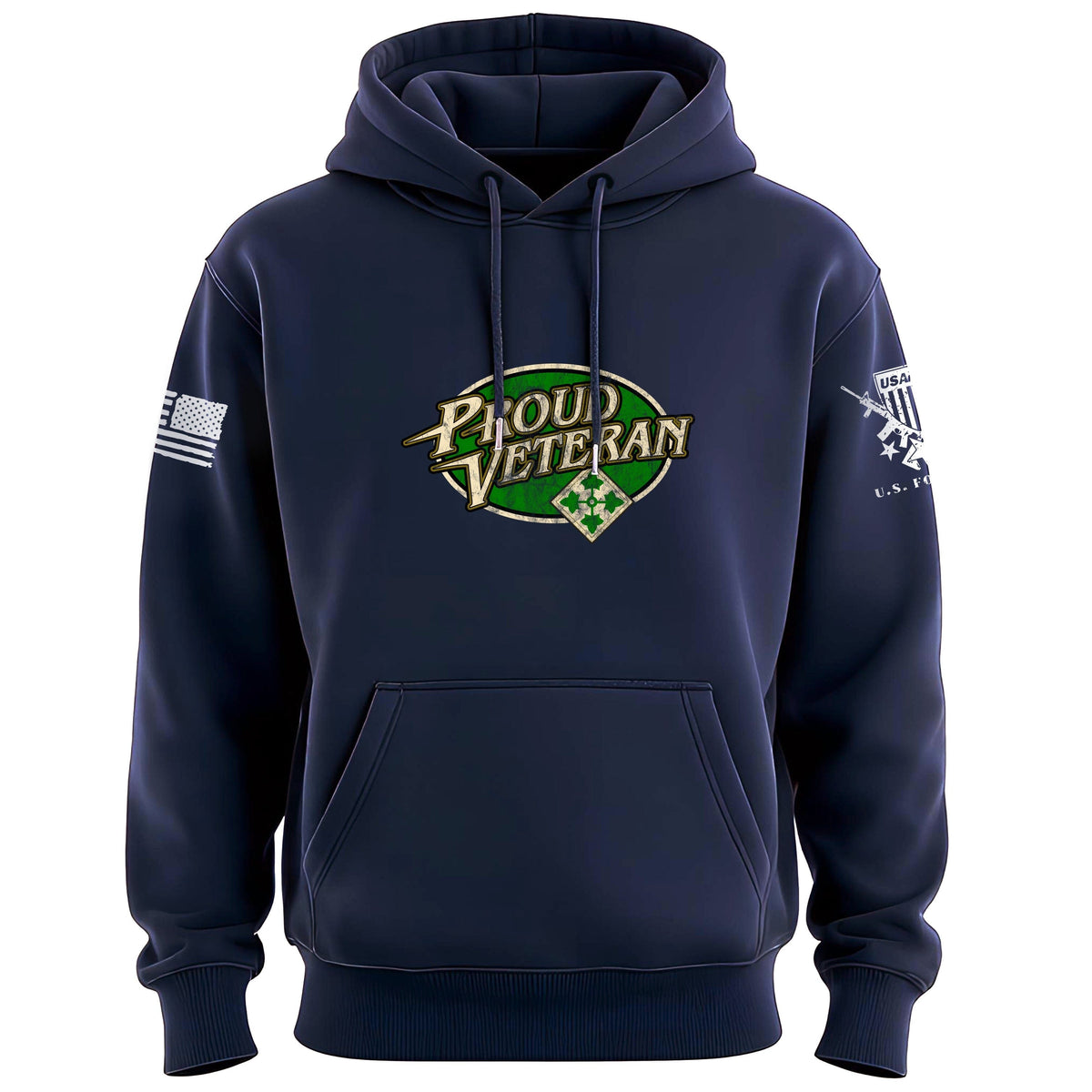 Proud Vet 4th Infantry Hoodie Hoodies 100221-S-NAVY