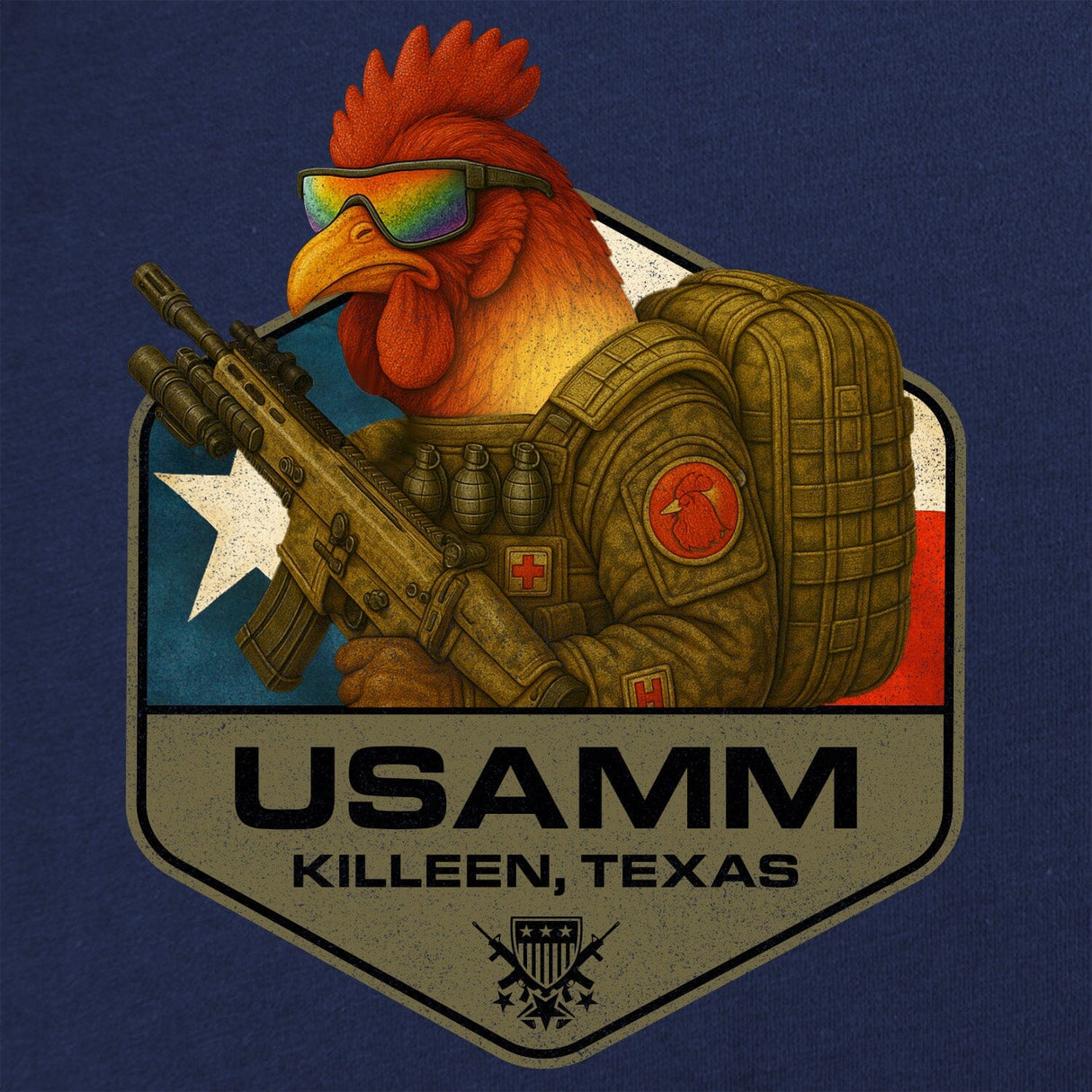 Rooster Operator Polygon Texas T-Shirt Shirts 