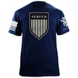 Served Shield Drab T-Shirt Shirts 87128-S-NAVY