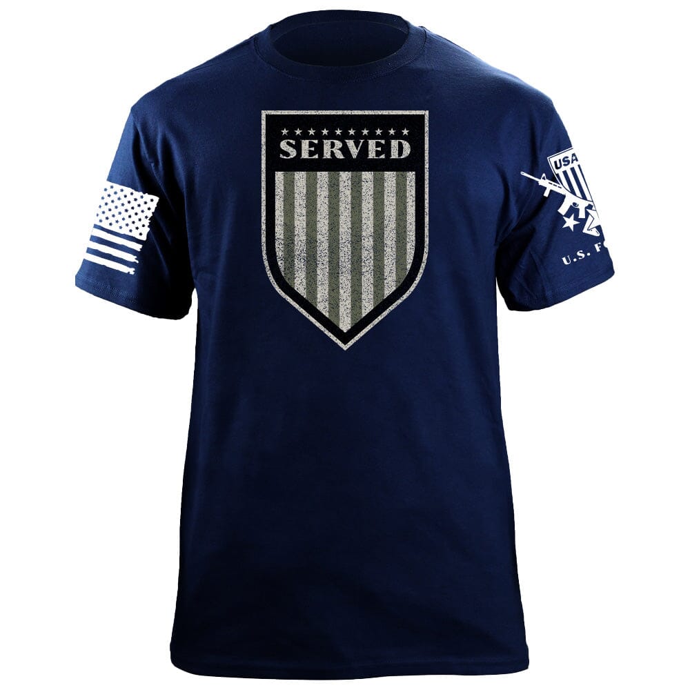 Served Shield Drab T-Shirt Shirts 87128-S-NAVY