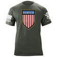 Served Shield T-shirt Shirts 87131-3XL-MG