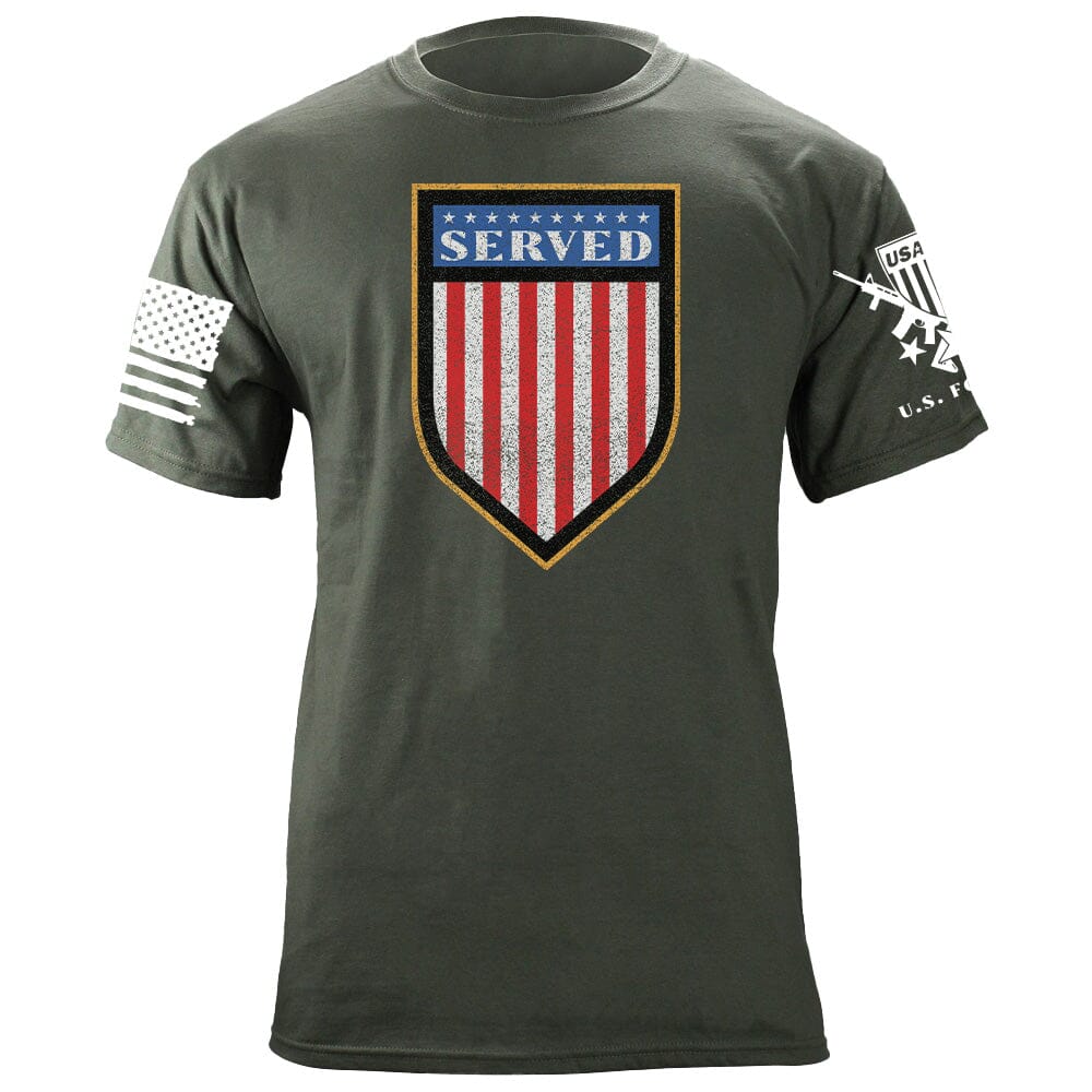 Served Shield T-shirt Shirts 87131-3XL-MG