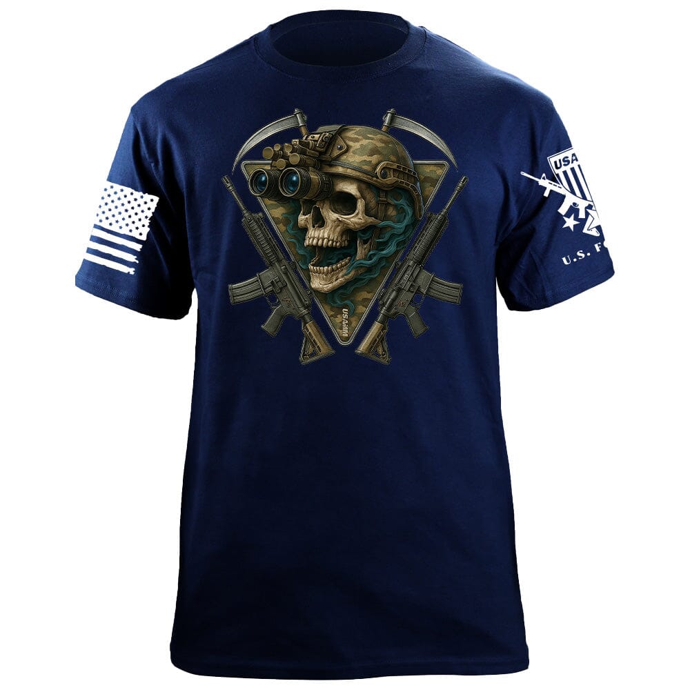 Skull Triangle T-Shirt Shirts 86381-S-NAVY