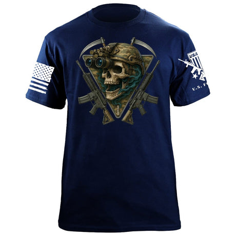 Skull Triangle T-Shirt Shirts 86381-S-NAVY