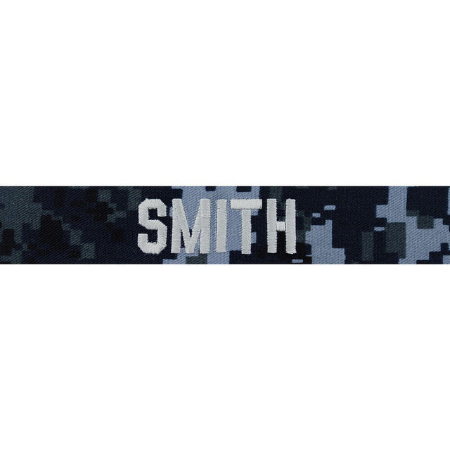 Navy NWU I Silver Name Tape