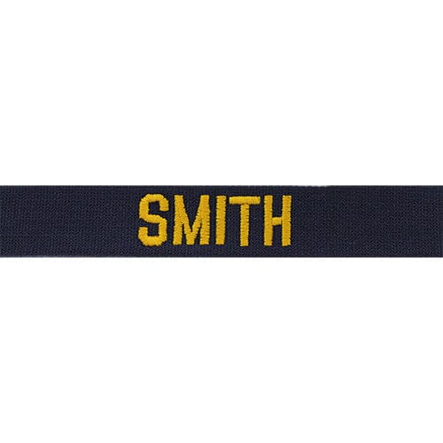 Navy Gold Officer Name Tape