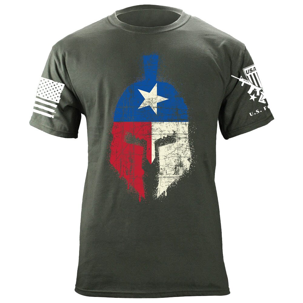 Spartan Texas Flag Distressed Tshirt