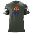 Spartan Helmet Arizona Flag Distressed T-Shirt Shirts 87086-3XL-MG