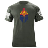 Spartan Helmet Arizona Flag Distressed T-Shirt Shirts 87086-3XL-MG