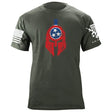 Spartan Helmet Tennessee Flag Distressed T-Shirt Shirts 87089-3XL-MG