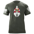 Spartan Helmet Florida Flag Distressed T-Shirt Shirts 87087-3XL-MG