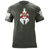 Spartan Helmet Florida Flag Distressed T-Shirt Shirts 87087-3XL-MG
