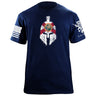 Spartan Helmet Florida Flag Distressed T-Shirt Shirts 87087-S-NAVY