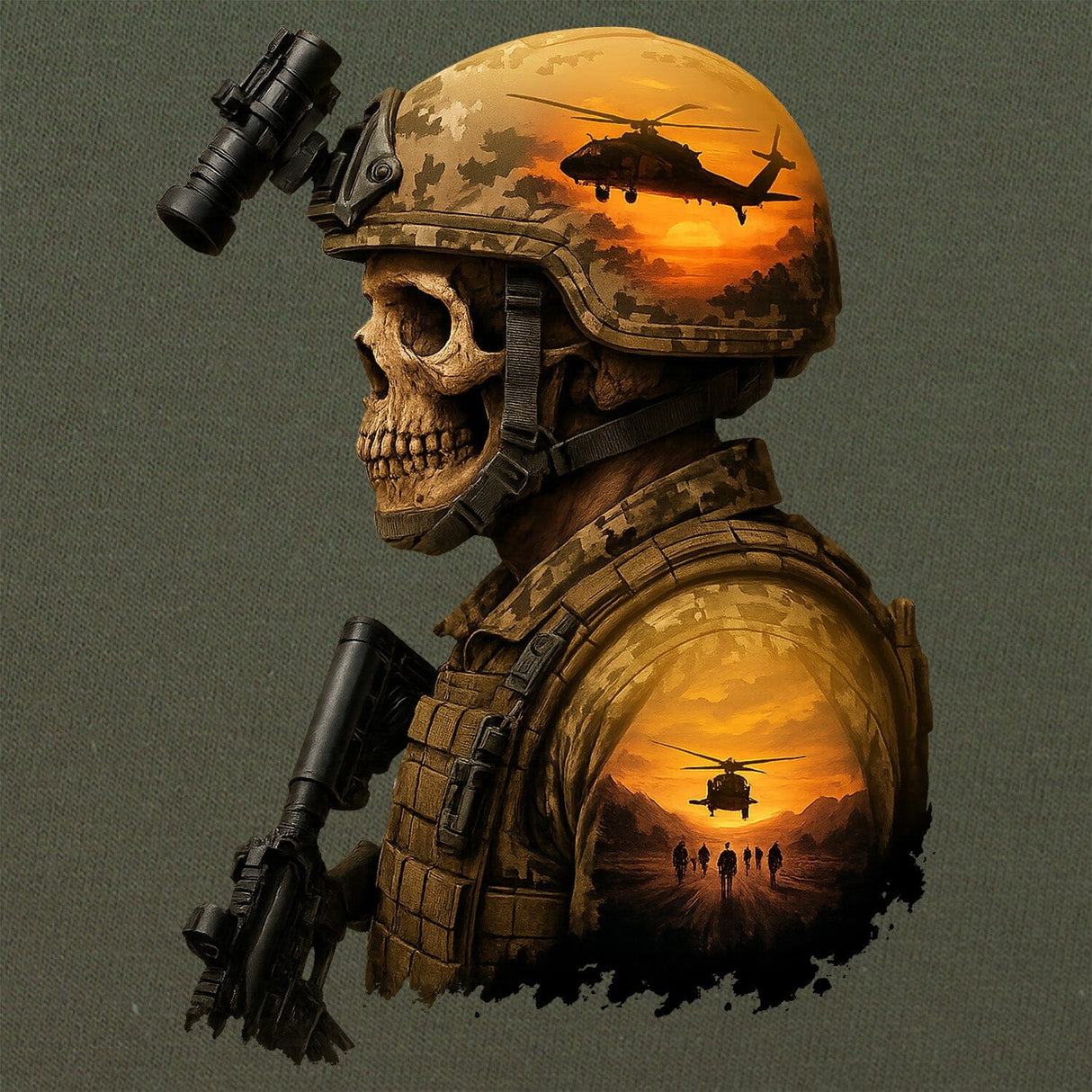 Army Sunset Infantry T-Shirt Shirts 