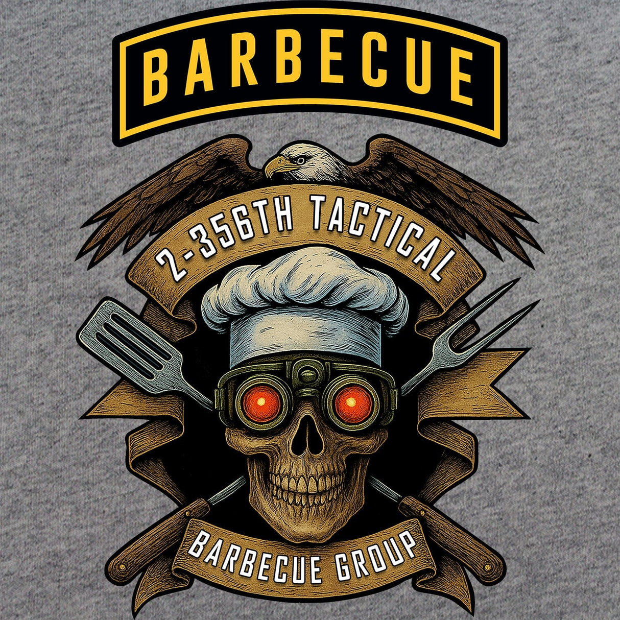 2-356th Tactical Barbecue Group T-Shirt - Eagle Shirts 