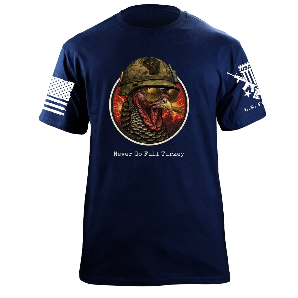 Tropic Thunder Turkey T-Shirt Shirts 87294-S-NAVY