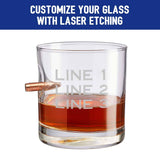 Trump Whiskey Glass Handmade Glass 
